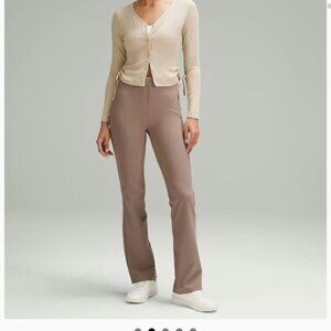 Lululemon pant size 6 smooth high rise taupe tan dress flare